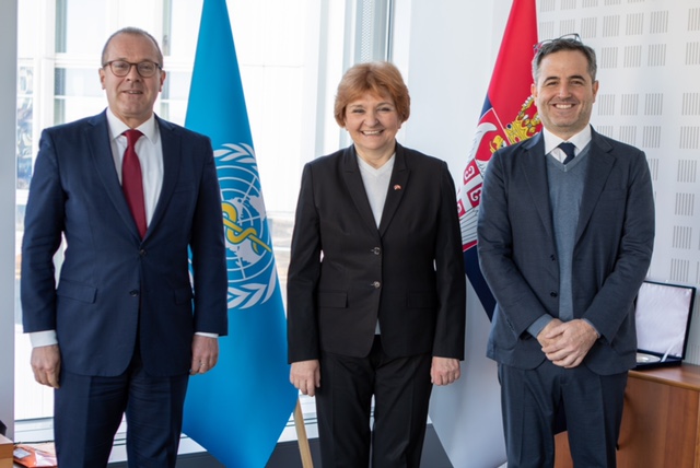 Minister of Health Prof. Dr. Danica Grujičić visiting the WHO Regional Office for Europe